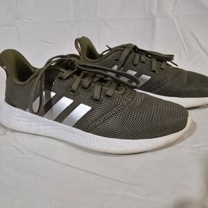 Adidas Olive Green Cloudfoam Sneakers